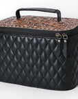 American Darling Jewelry Case Hand Tooled Hair-On Genuine Leather Women Bag Western Handbag Purse