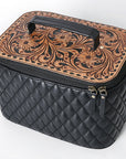 American Darling Jewelry Case Hand Tooled Hair-On Genuine Leather Women Bag Western Handbag Purse