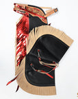 Hilason Western Pro Rodeo Bull Riding Chaps Leather Youth Kid