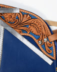 Hilason Western Pro Rodeo Bull Riding Chaps Leather Youth Kid