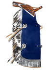 Hilason Western Pro Rodeo Bull Riding Chaps Leather Youth Kid