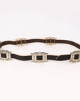 American Darling Genuine Leather Women Belt Dark Brown With Concho 51 Inches
