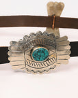 American Darling Genuine Leather Women Belt Dark Brown With Concho 51 Inches