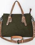 American Darling Tote Hand Tooled Saddle Blanket Genuine Leather Women Bag Western Handbag Purse