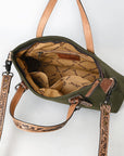 American Darling Tote Hand Tooled Saddle Blanket Genuine Leather Women Bag Western Handbag Purse