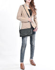 American Darling Women's Envelope Bag Western Crocodile Genuine Leather Handbag and Ladies Purse