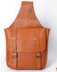 Hilason Western Horse Trail Riding Heavy Duty Genuine Leather Saddle Bag