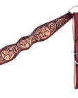 Hilason Horse Floral Hand Carved American Leather Breast Collar Headstall Brown