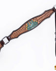 HILASON Western Horse Hand Carved American Leather Breast Collar Headstall
