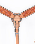 HILASON Western Horse Hand Carved American Leather Breast Collar Headstall