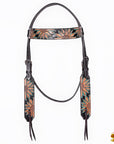 HILASON Western Horse Hand Carved American Leather Breast Collar Headstall