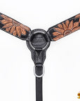 HILASON Western Horse Hand Carved American Leather Breast Collar Headstall