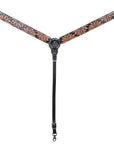 HILASON Western Horse Hand Carved American Leather Breast Collar Headstall