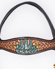 HILASON Western Horse Hand Carved American Leather Breast Collar Headstall