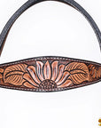 HILASON Western Horse Hand Carved American Leather Breast Collar Headstall
