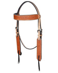 HILASON Western Horse Headstall & Breast Collar American Leather Floral Carving