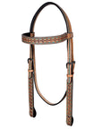 HILASON Western Horse Headstall & Breast Collar American Leather Floral Carving