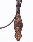 HILASON Western Horse Headstall & Breast Collar American Leather Floral Carving