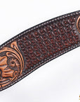 HILASON Western Horse Headstall & Breast Collar American Leather Floral Carving