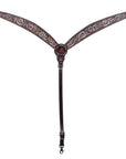 HILASON Western Horse Hand Carved American Leather Breast Collar Headstall