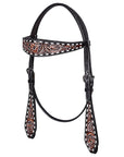 Hand-Carved Leather Western Headstall And Breast Collar Set For Training And Showing