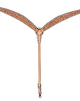 Hand-Carved Leather Western Headstall And Breast Collar Set For Training And Showing