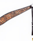 HILASON Western Horse Hand Carved American Leather Breast Collar Headstall