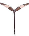HILASON Western Horse Hand Carved American Leather Breast Collar Headstall