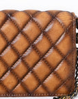 American Darling Organiser Hair-On Hand Tooled Genuine Leather Women Bag Western Handbag Purse