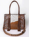 American Darling Hand Tooled Hair On Genuine Leather Women Bag Western Handbag Purse