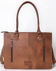 American Darling Hand Tooled Hair On Genuine Leather Women Bag Western Handbag Purse