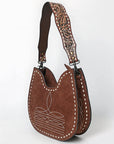 American Darling Hobo Suede Hand Tooled Genuine Leather Women Bag Western Handbag Purse