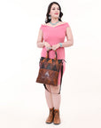 OHLAY OHZX131 Tote Genuine Leather Women Bag Western Handbag Purse