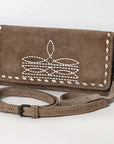 American Darling Western Small Cross Body Genuine Leather Handbag Purse Wallet Bag For Women Girls