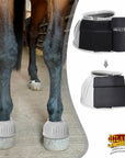 Hilason Western Horse PVC Ribbed Double Hook & Loop Leg Bell Boots