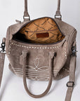 American Darling Duffel Suede Genuine Leather Women Bag Western Handbag Purse