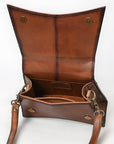American Darling Western Cross Body Genuine Leather Handbag Purse Wallet Bag For Women Girls Brown