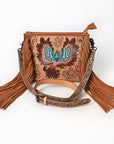 American Darling Crossbody Hand Tooled Genuine Leather women bag western handbag purse