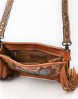 American Darling Crossbody Hand Tooled Genuine Leather women bag western handbag purse