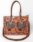 American Darling Tote Hand Tooled Printed Genuine Leather Women Bag Western Handbag Purse
