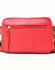 NEVER MIND Luxury Tan Quilted Leather Camera Bag Crossbody Adjustable Strap