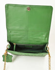 Genuine Leather Quilted Crossbody Bag For Women With Adjustable Chain Strap Everyday