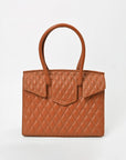 Never Mind Quilted Leather Tote Bag with Dual Handles
