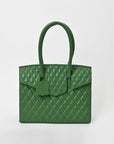 Never Mind Quilted Leather Tote Bag with Dual Handles