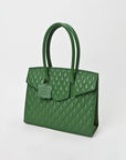 Never Mind Genuine Leather Quilted Tote Bag Women Structured Satchel Handbag Dual Top Handle Spacious Everyday Shoulder Purse