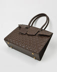Never Mind Quilted Leather Tote Bag with Dual Handles