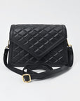Never Mind Genuine Leather Crossbody Bag Women Quilted Envelope Flap Shoulder Purse Adjustable Strap Stylish Everyday Handbag