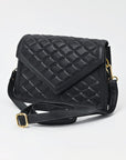 Never Mind Quilted Leather Crossbody Bag with Envelope Flap