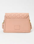 Never Mind Quilted Leather Crossbody Bag with Envelope Flap