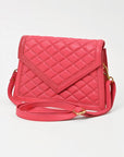 Never Mind Genuine Leather Crossbody Bag Women Quilted Envelope Flap Shoulder Purse Adjustable Strap Stylish Everyday Handbag